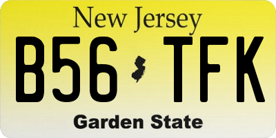 NJ license plate B56TFK