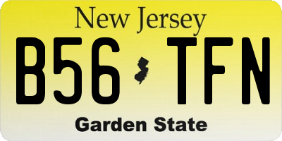 NJ license plate B56TFN