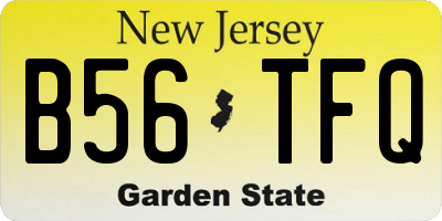 NJ license plate B56TFQ