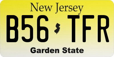 NJ license plate B56TFR