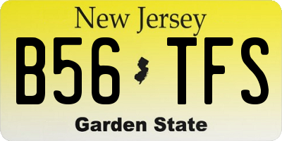 NJ license plate B56TFS