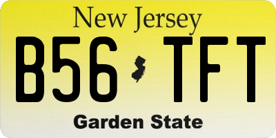 NJ license plate B56TFT