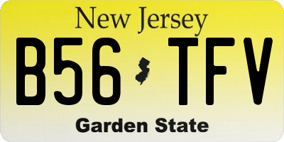 NJ license plate B56TFV