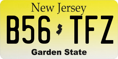 NJ license plate B56TFZ