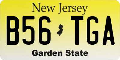 NJ license plate B56TGA