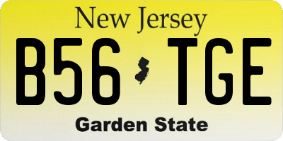 NJ license plate B56TGE