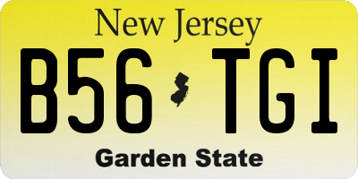 NJ license plate B56TGI