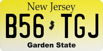 NJ license plate B56TGJ