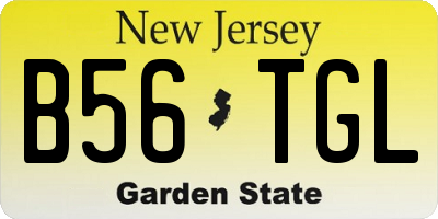 NJ license plate B56TGL