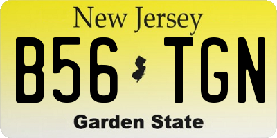NJ license plate B56TGN