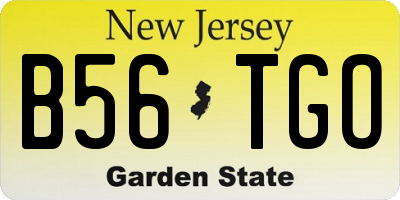 NJ license plate B56TGO