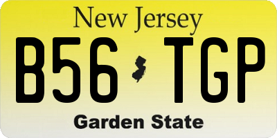 NJ license plate B56TGP