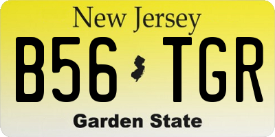 NJ license plate B56TGR
