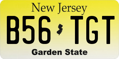 NJ license plate B56TGT