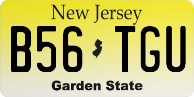 NJ license plate B56TGU