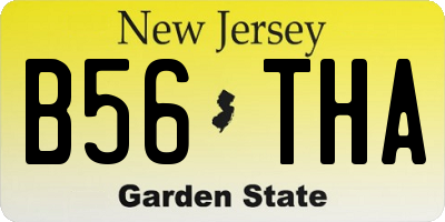 NJ license plate B56THA