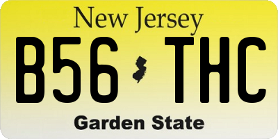 NJ license plate B56THC