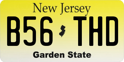 NJ license plate B56THD
