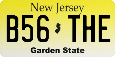 NJ license plate B56THE