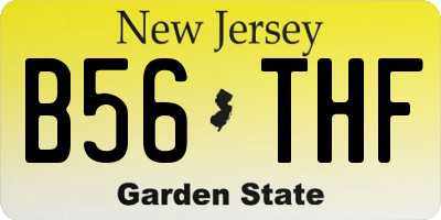 NJ license plate B56THF