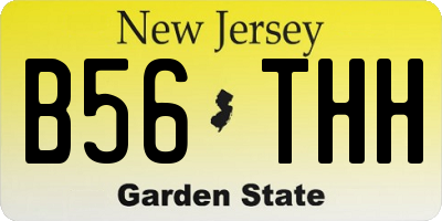 NJ license plate B56THH
