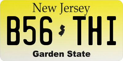 NJ license plate B56THI