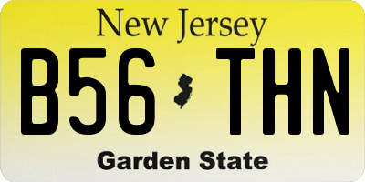 NJ license plate B56THN
