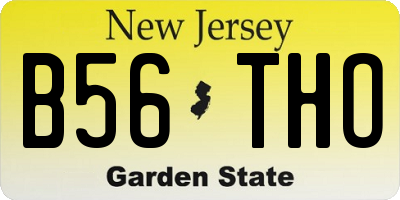 NJ license plate B56THO