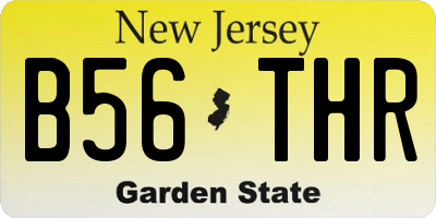 NJ license plate B56THR