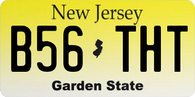 NJ license plate B56THT