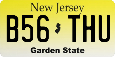 NJ license plate B56THU