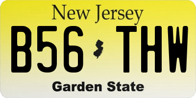 NJ license plate B56THW