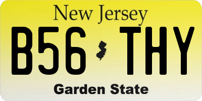 NJ license plate B56THY