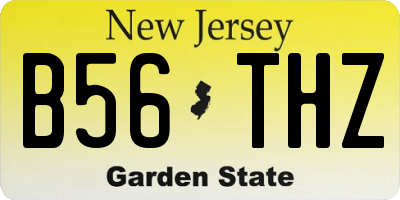 NJ license plate B56THZ