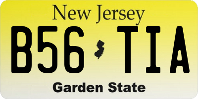 NJ license plate B56TIA