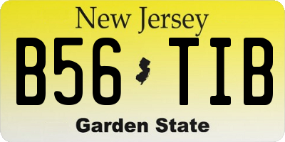 NJ license plate B56TIB