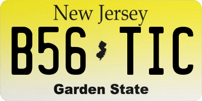 NJ license plate B56TIC