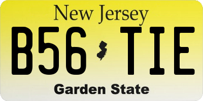 NJ license plate B56TIE
