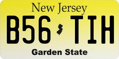 NJ license plate B56TIH