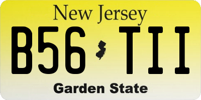 NJ license plate B56TII