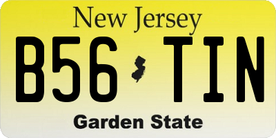 NJ license plate B56TIN