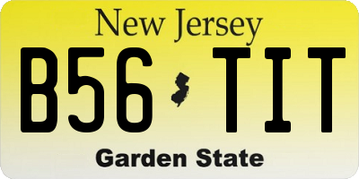 NJ license plate B56TIT