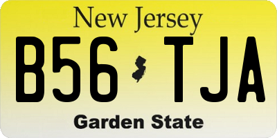 NJ license plate B56TJA