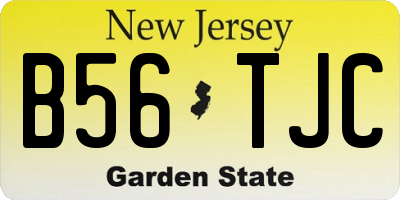 NJ license plate B56TJC