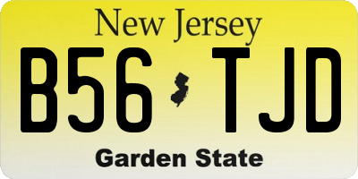 NJ license plate B56TJD