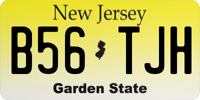 NJ license plate B56TJH