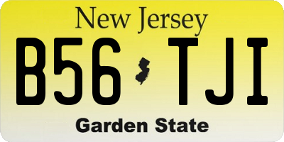 NJ license plate B56TJI