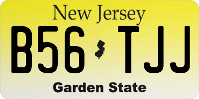 NJ license plate B56TJJ