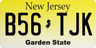 NJ license plate B56TJK