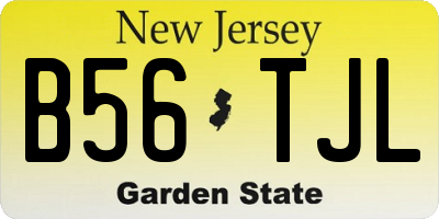 NJ license plate B56TJL